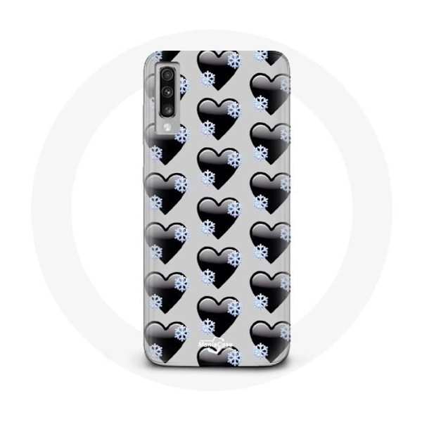 Coque för Samsung Galaxy A50 Svart hjärtan bakgrund