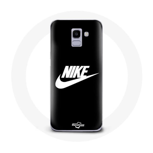 Coque - Nike - Galaxy J6 2018 - Mjuk - Svart - Vit logotyp Svart vit