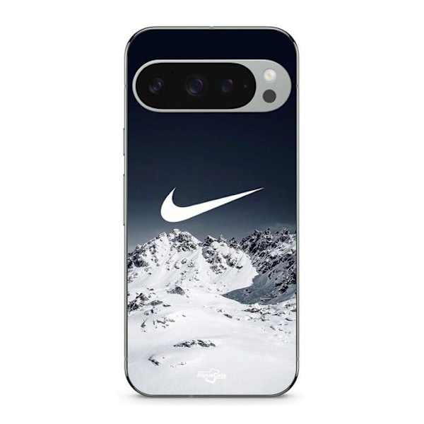 Coque - MANIACASE - Google Pixel 9 Pro XL - Silikon - Mjuk - Nike Logotyp Mountain Fly Svart