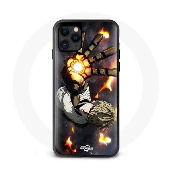Mobilskalsfodral - Maniacase - Iphone 12 Pro - Design One Punch Man - Mjuk - Svart