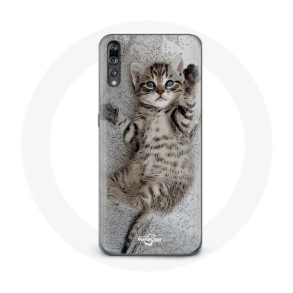 Coque - Huawei - P20 - Mjuk - Grå - Söt Bengal kattunge