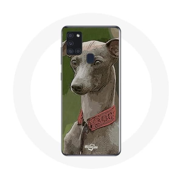 Coque - Samsung - Galaxy A21S - Lévrier greyhound - Pehmeä - Harmaa - Suojaus Grå