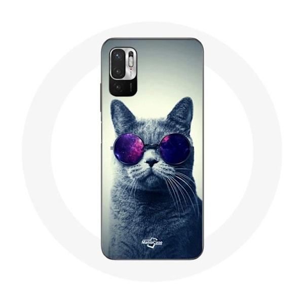 Coque för Xiaomi Redmi Note 10 5G Katt glasögon Stil