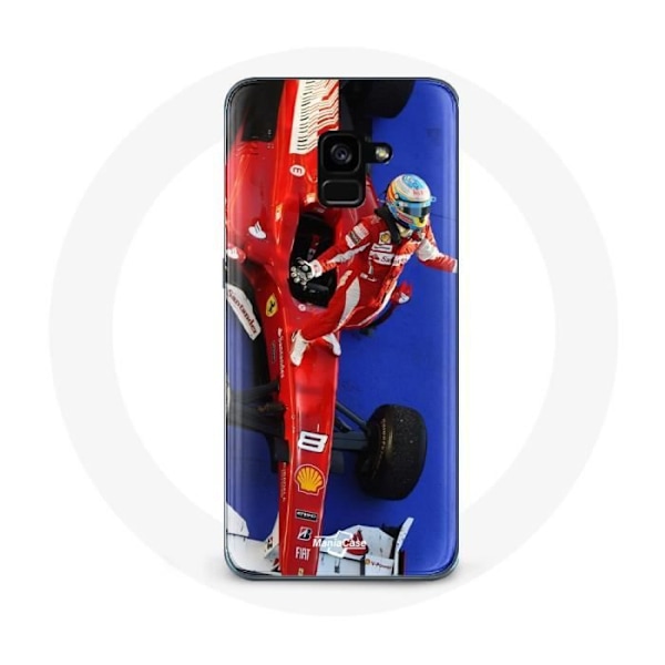 Skydd för Samsung Galaxy A8 Plus Formel 1 Fernando Alonso F1-förare Röd