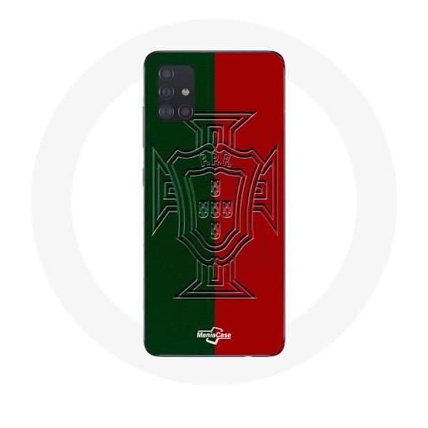 Coque - Maniacase - Samsung Galaxy A51 - Portugal logotyp grön och röd - Mjuk - Skydd Svart
