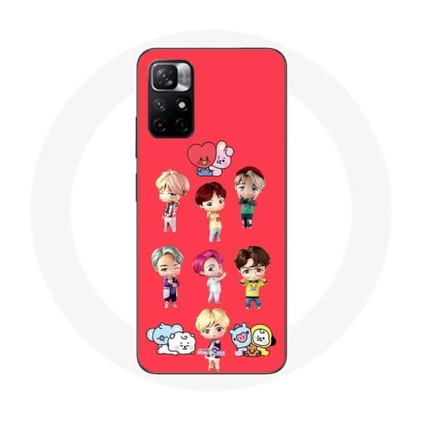 Cover - BTS - Redmi Note 11 5G - Blød - Syntetisk - TinyTAN Animation BT21