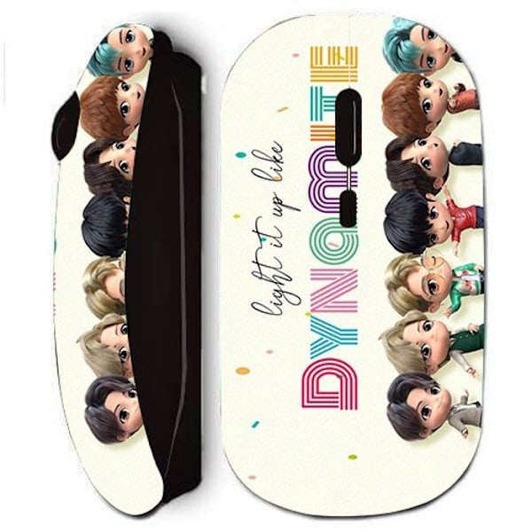 Trådlös mus - Kpop - BTS - DYNAMITE - Svart - Wifi-teknik - Bärbar