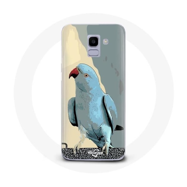 Fodral för Samsung Galaxy A6 2018 Papegojor Blå