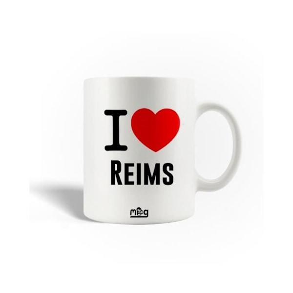 Mugg i keramik Jag älskar Reims Frankrike