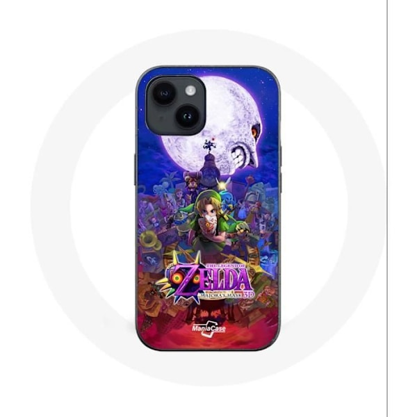 Coque för Iphone 14 - Maniacase - Majora-mask - Flexibel - Svart - Unisex