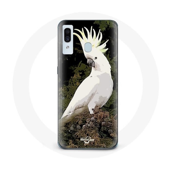 Mobilskal för Samsung Galaxy A40 Kakaduparakiter Vita på trädet