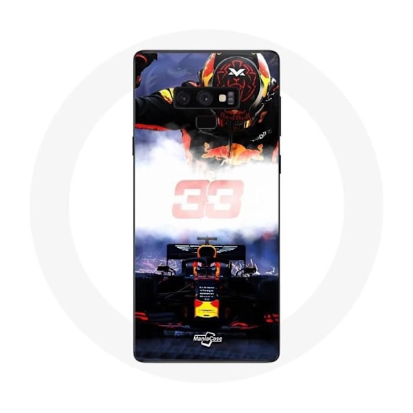 Skydd för Samsung Galaxy Note 9 Formule 1 Max Verstappen F1-förare svart röd och gul