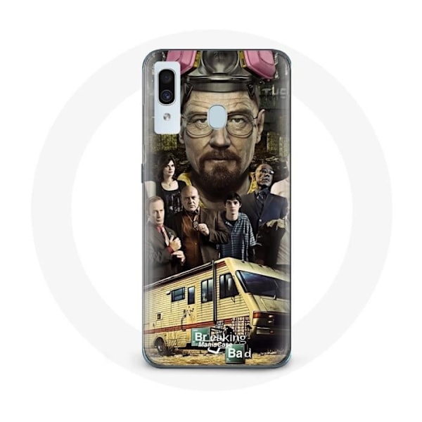 Coque maniacase för Samsung Galaxy A40 Breaking Bad Heisenberg utrustning Svart