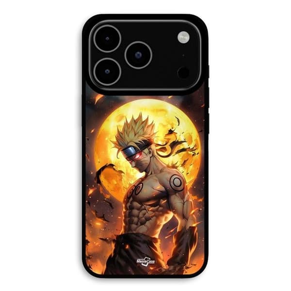 Coque För iPhone 17 Pro Max Dark Naruto Måne 3D Maniacase Svart