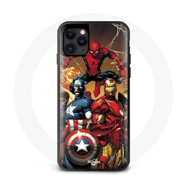 Coque - Marvel - Iphone 11 Pro - Mjuk - Svart - Stötabsorberande skydd