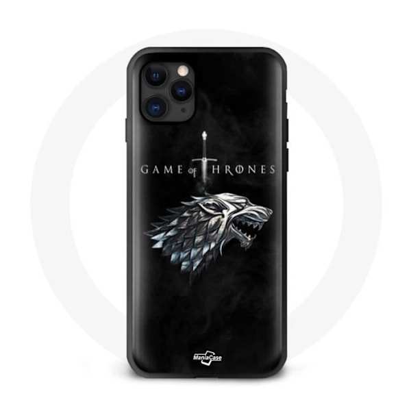 Coque - Maniacase - Iphone 11 Pro - Game of Thrones - Huset Stark - Mjuk skydd Svart
