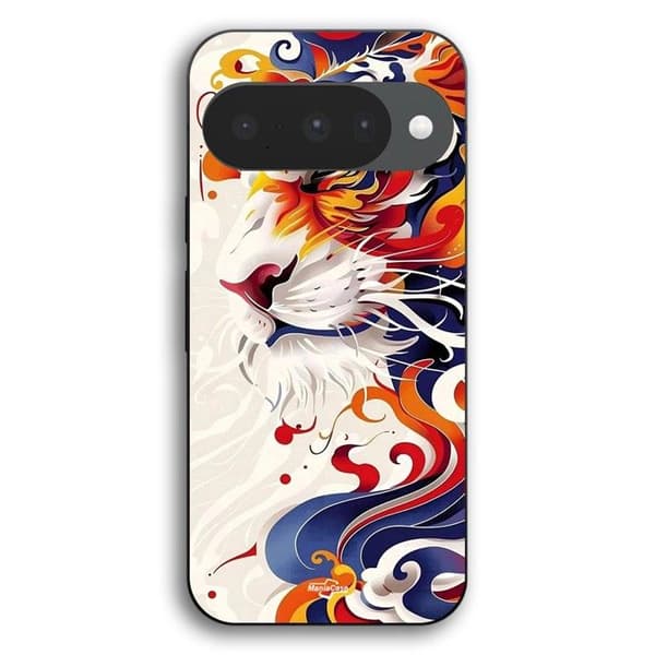 Cover til Google Pixel 10 tiger abstrakt tekstur Maniacase Svart