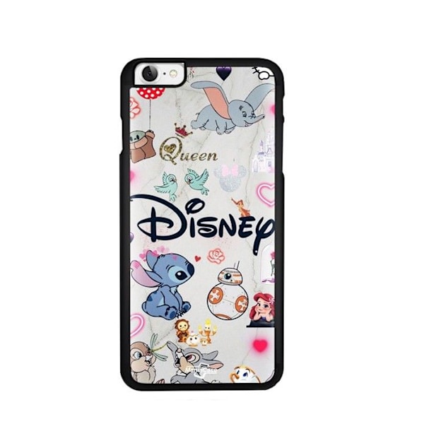 Telefonfodral - Disney - Iphone 7 - Mjuk - Silikon - Karaktärer Stitch Ariel Dumbo Svart