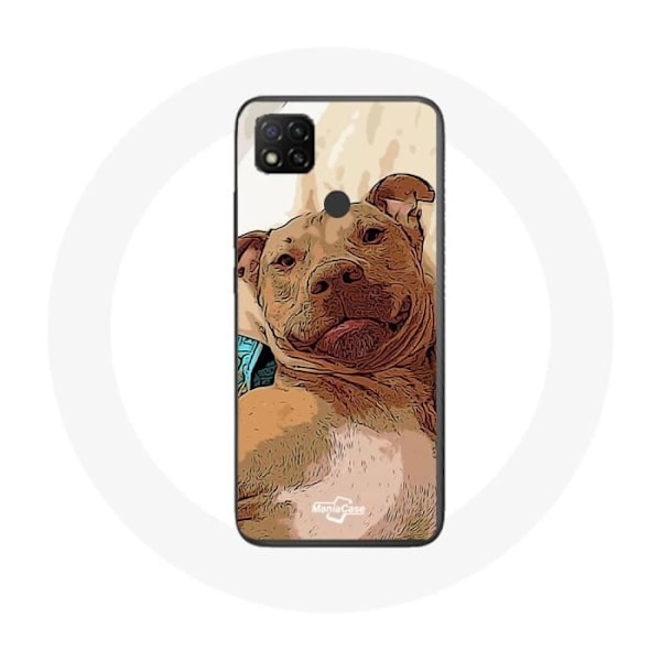 Coque - Xiaomi - Redmi 9C - Mjuk - Brun - American Pit Bull Terrier kastanj