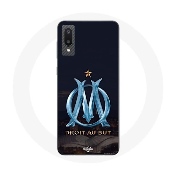 Coque Samsung Galaxy A02 OM logotyp blå och gyllene stadion