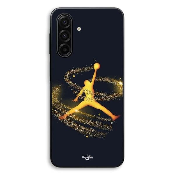Coque til Samsung Galaxy A37 Jordan logo glitrende guld Maniacase Svart