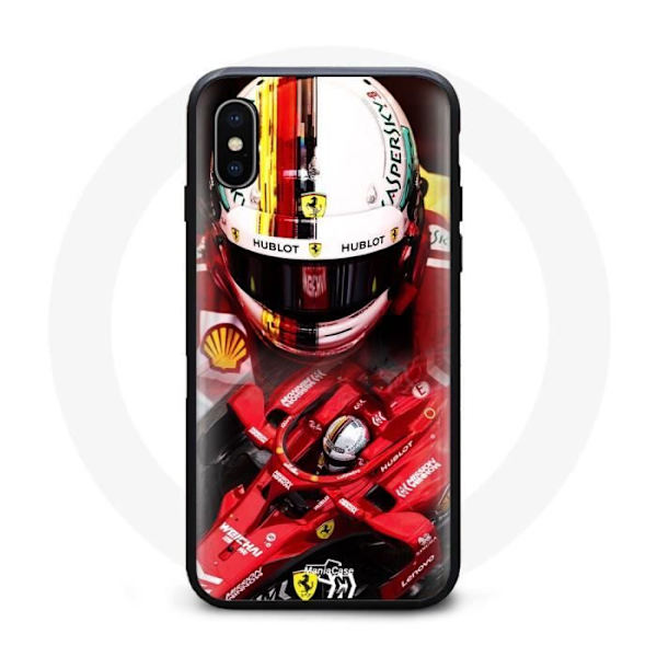 Coque - Formel 1 - Sebastian Vettel - Iphone XS Max - Blød - Sort