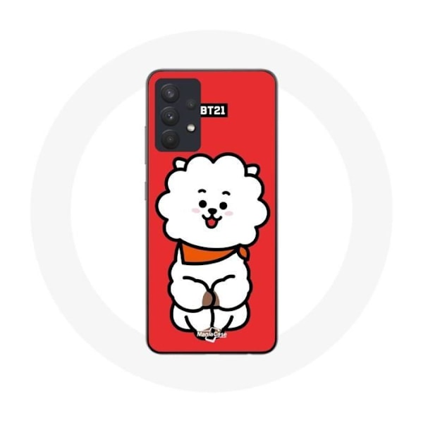 Coque för Samsung Galaxy A13 4G / A13 4G Lite BTS Bangtan Killar BT21 RJ av Jin Röd Bakgrund