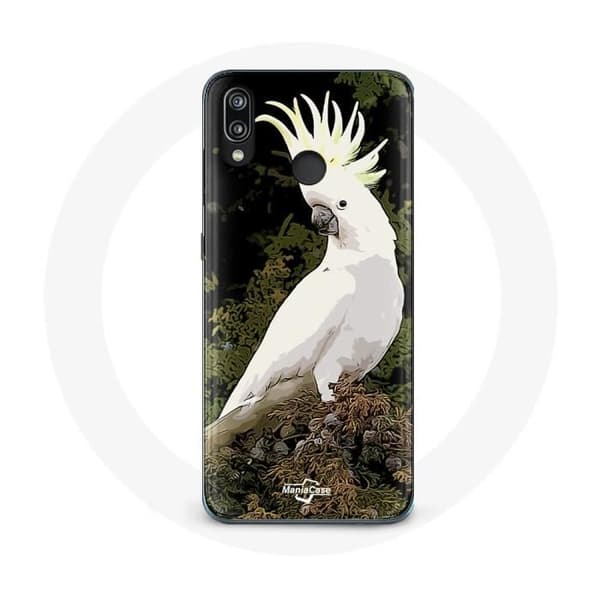 Cover til Huawei P20 Lite - Kakaduer - Papegøjer - Blød - Hvid - Beskyttelse Vit