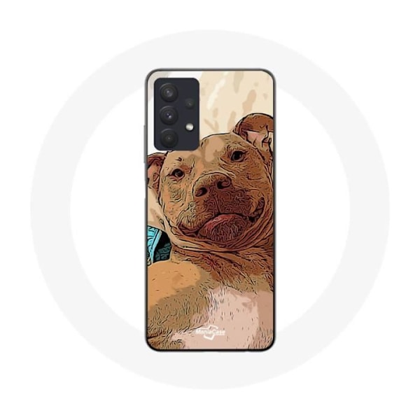 Coque Samsung Galaxy A32 4G American Pit Bull Terrier Brun