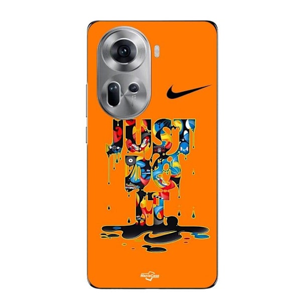Coque för Oppo Reno 11 5g Graffiti Nike Just Do It Maniacase Svart