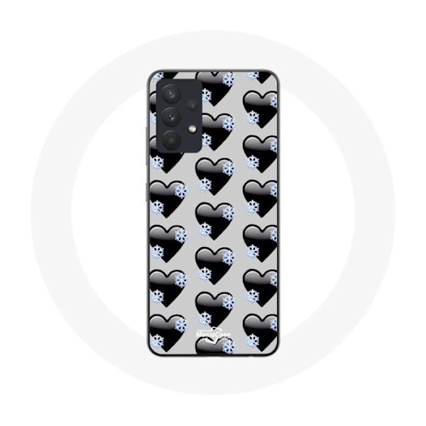 Coque för Samsung Galaxy A13 4G / A13 4G Lite Svart hjärtfond