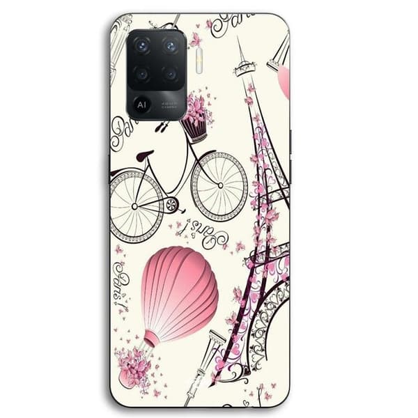 Coque Oppo A94 Pariisin Eiffel-torni pyörä Maniacase Svart