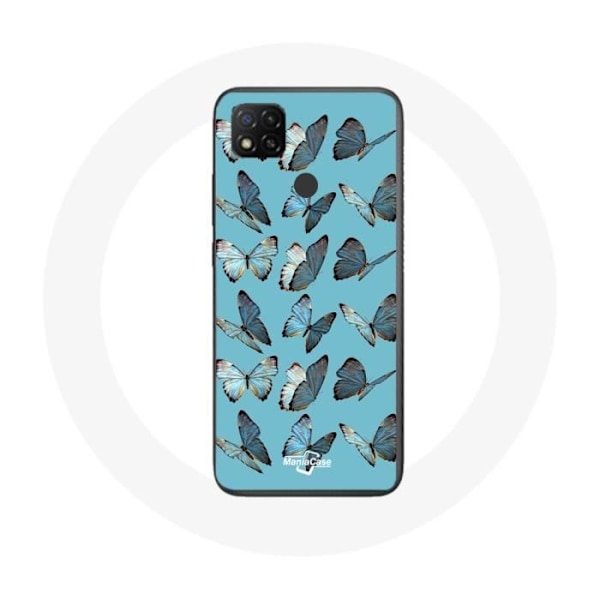 Coque Xiaomi Redmi 9C Blå Fjärilar