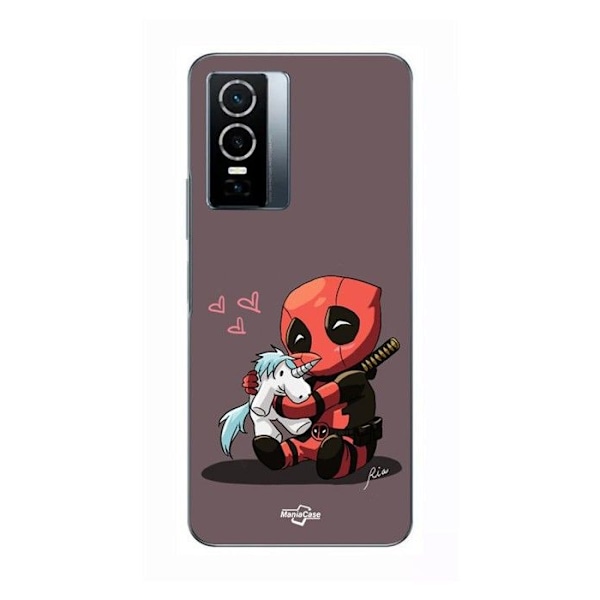 Coque för Vivo Y76 5G Bebis Deadpool med Enhörning Maniacase SVART