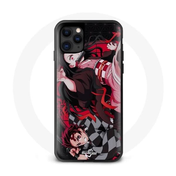 Coque - Maniacase - Iphone 11 Pro - Blød - Sort - Demon Slayer