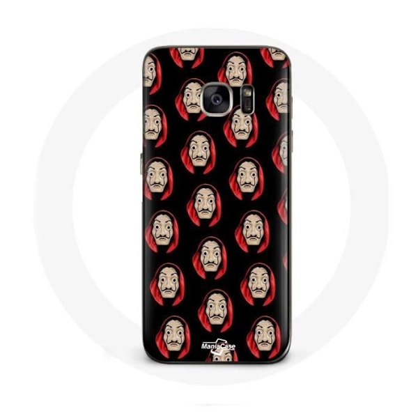 Coque - La Casa De Papel - Samsung Galaxy S7 Edge - Svart - Flexibel - Ansiktsmasker