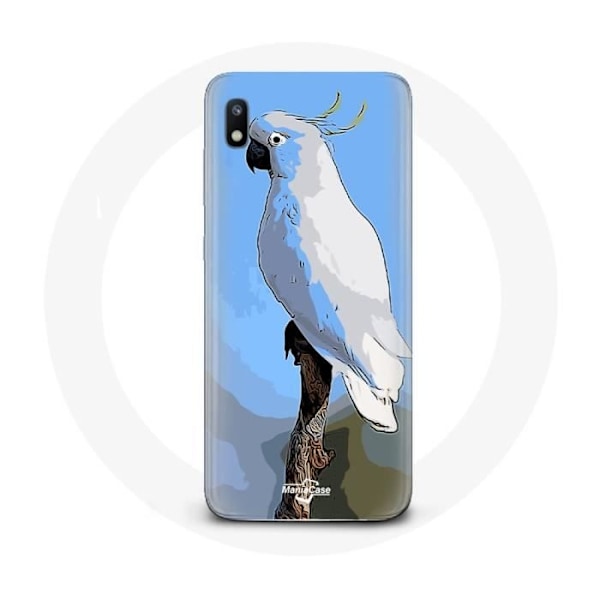 Coque - Samsung - Galaxy A10 - Kakadua Papegojor - Flexibel - Vit Vit