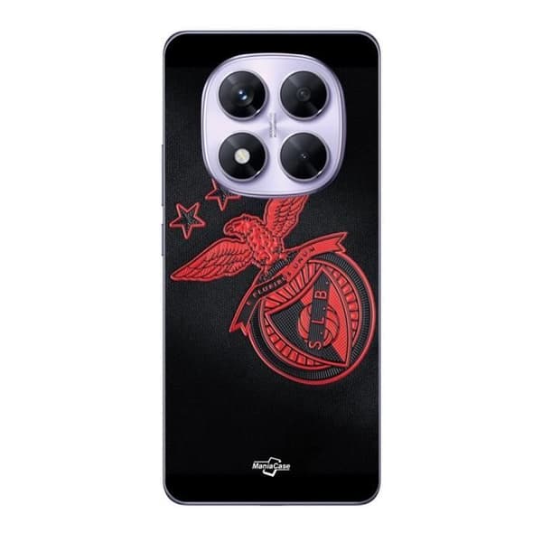Coque - Maniacase - Xiaomi Redmi Note 14 Pro 5G - Sort - SLB BENFICA - Fleksibel Svart