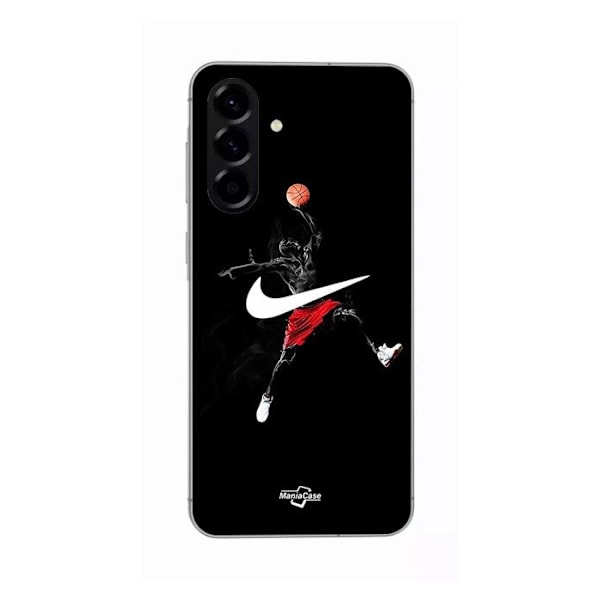 Coque - Maniacase - Samsung Galaxy A36 - Silikon - Mjuk - Nike Jordan Logotyp Svart Svart