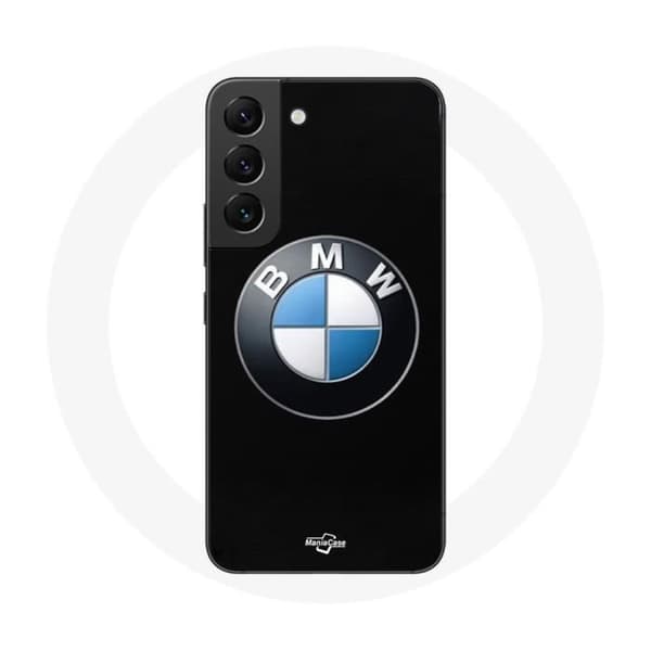 Coque Samsung Galaxy S22 BMW-logo mustalla taustalla
