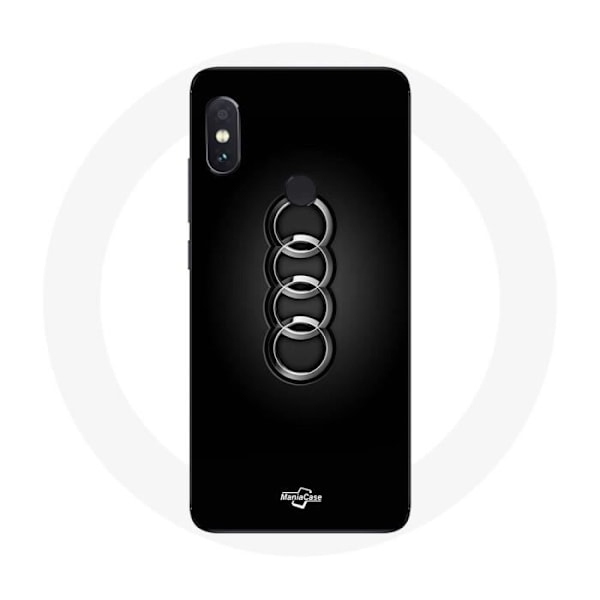 Skydd för Xiaomi Redmi Note 5 AI Dual Camera Audi-logotyp med svart bakgrund