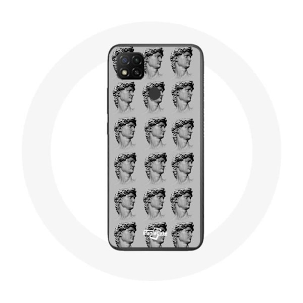 Coque - Xiaomi - Redmi 9C - Mjuk - Grå - Mönster Staty