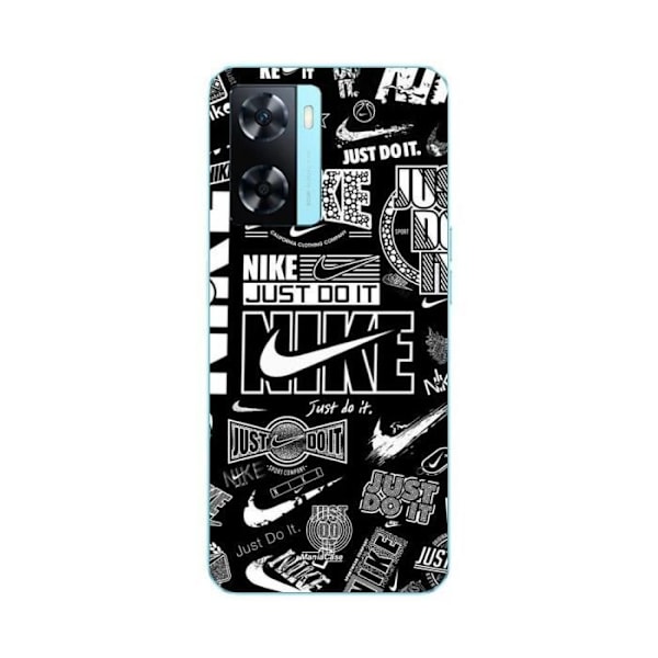 Coque för Oppo A57s 4G Nike air-logotyp Ladda ner Nike Graffiti svart och vitt Maniacase