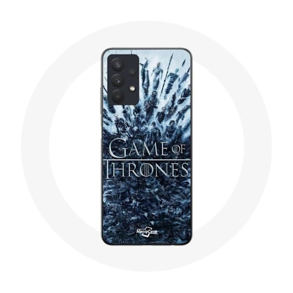 Coque för Samsung Galaxy A32 5G Game of Thrones säsong 8 Avsnitt 1 Järntronen Karaktärer logotyp Grå