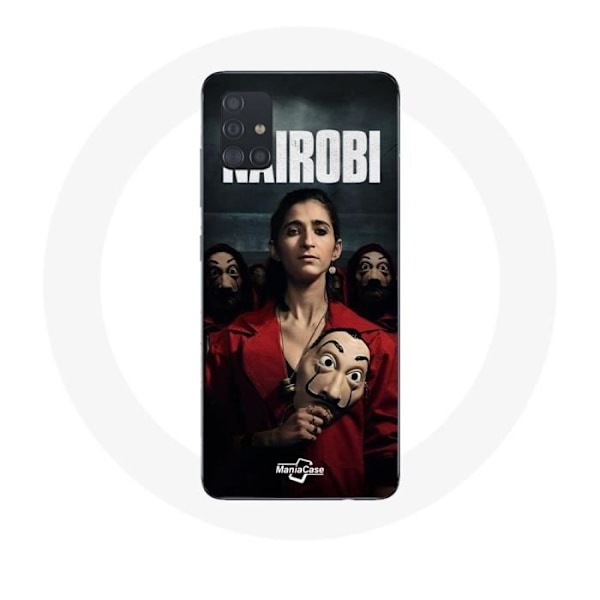 Coque - Maniacase - Samsung Galaxy A51 - La casa de papel Nairobi Säsong 4 - Mjuk - Vit