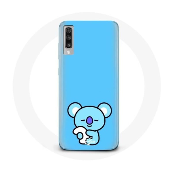Coque för Samsung Galaxy A50 Bangtan BTS BT21 Koya RM Blå Bakgrund