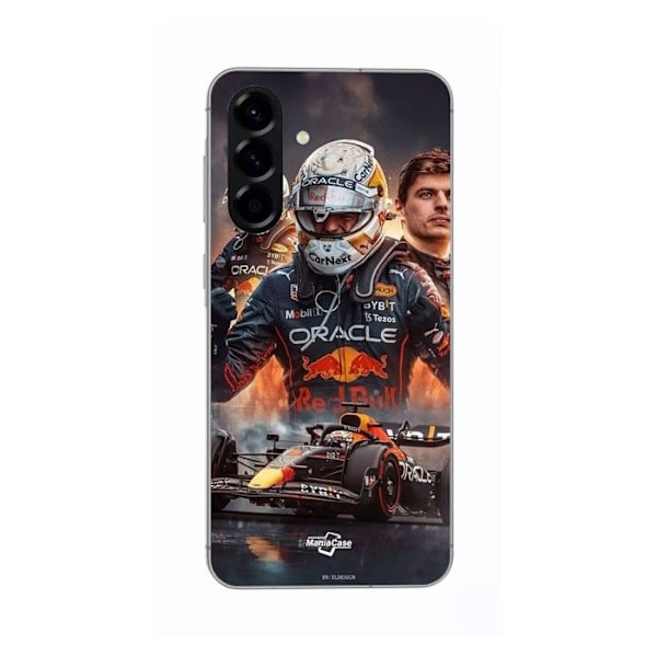Coque - Maniacase - Samsung Galaxy A56 - Silikon - Mjuk - Max Verstappen F1 konsttapet Svart