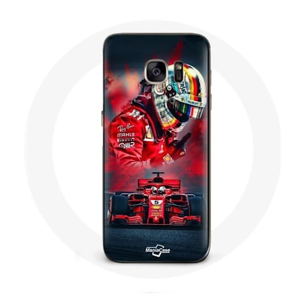 Skydd för Samsung Galaxy S6 edge Formel 1 Sebastian Vettel F1-förare Röd