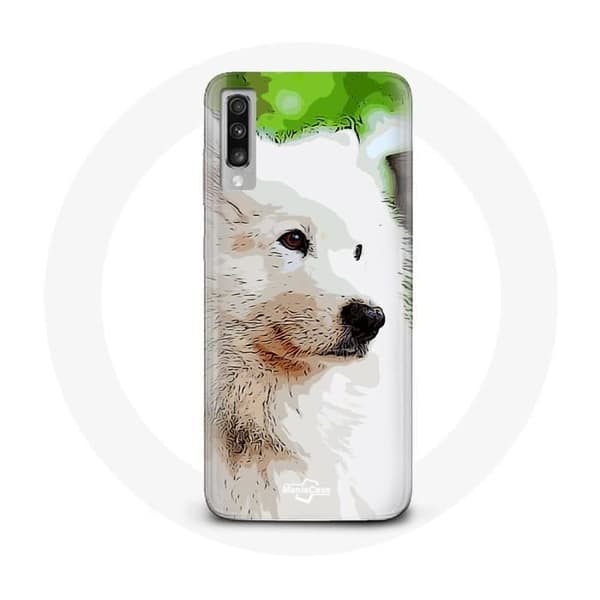 Cover til Samsung Galaxy A50 Hvid Samoyed Hund