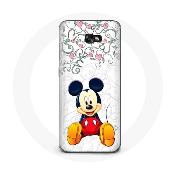 Coque för Samsung Galaxy A3 2017 Mickey Mouse Blommor Hjärta